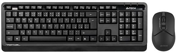Set tastierë dhe mi A4Tech FG1012S, wireless 2.4GHz, DPI 1200, i zi
