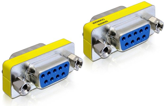 Kokë për kabllo Delock DB9 - DB9 65008, e verdhë