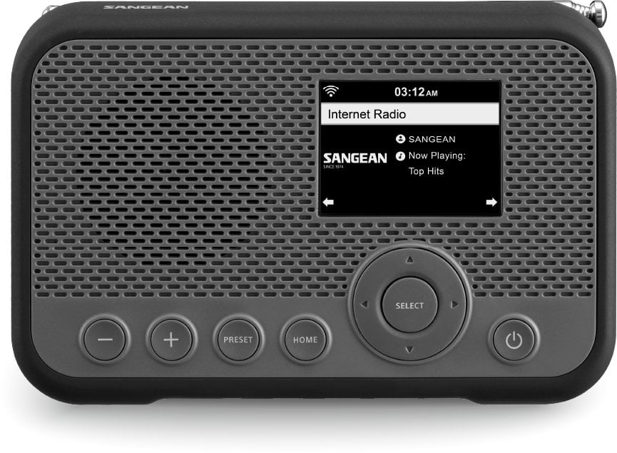 Radio portative Sangean WFR-39, DAB FM internet, bateri e rikarikueshme, e zezë
