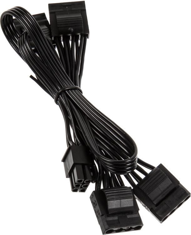 Kабел Kolink Molex x4 во PCIe 6 pin, 0.75m, црн