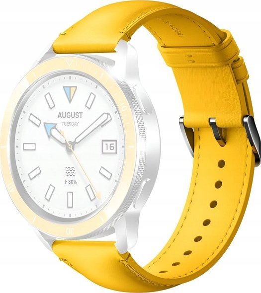 Ремче за часовник Xiaomi Watch Strap Chrome, вештачка кожа, жолто