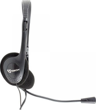 Kufje stereo me mikrofon, 3.5 mm, kontroll volumi, të zeza