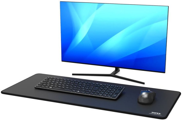 Mousepad PORT Designs Professional XL, 70 x 30cm, kundër rrëshqitjes, i zi