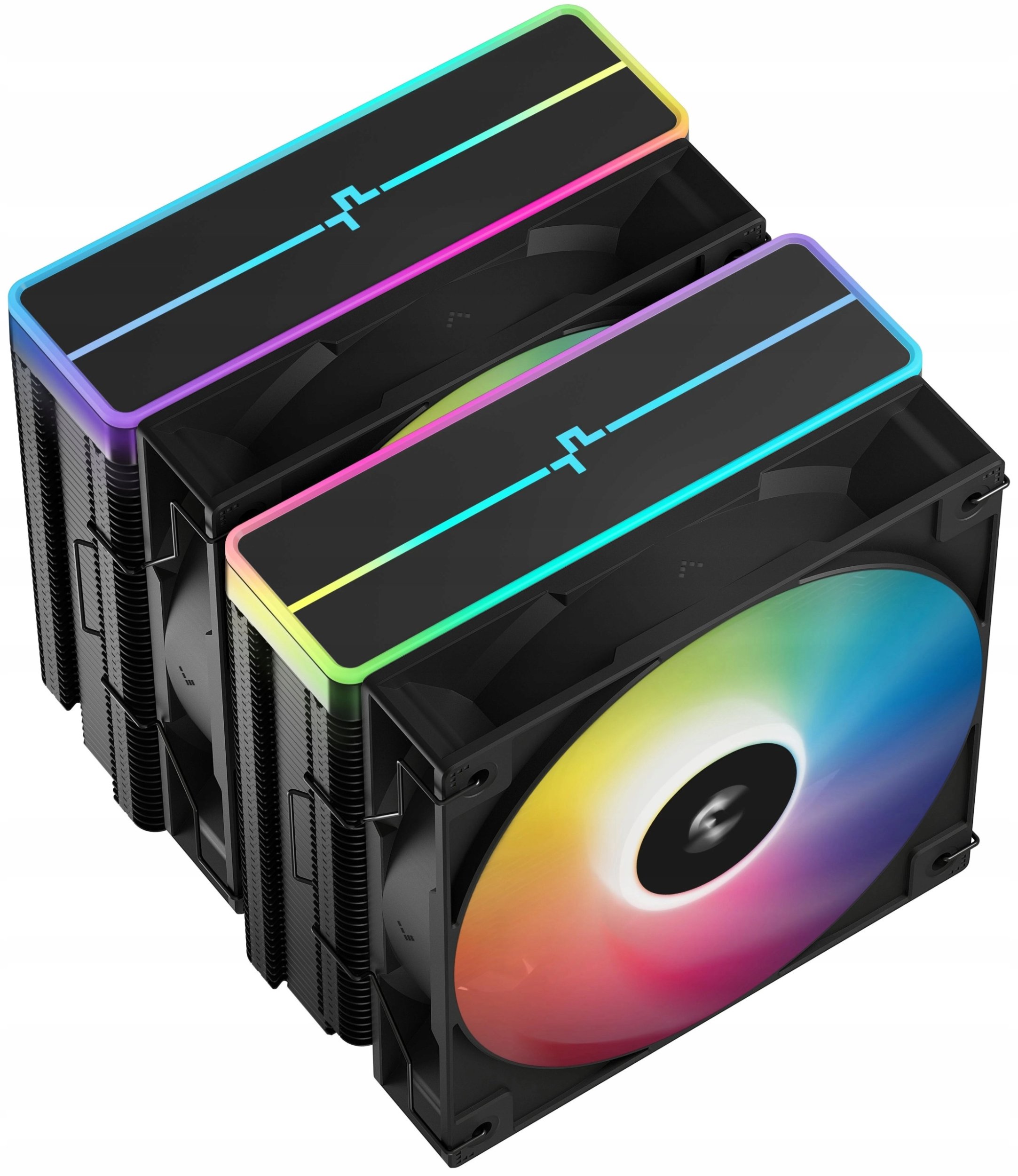 Ладилник за процесор DeepCool AG620 Black ARGB V2, две кули, ARGB, црн