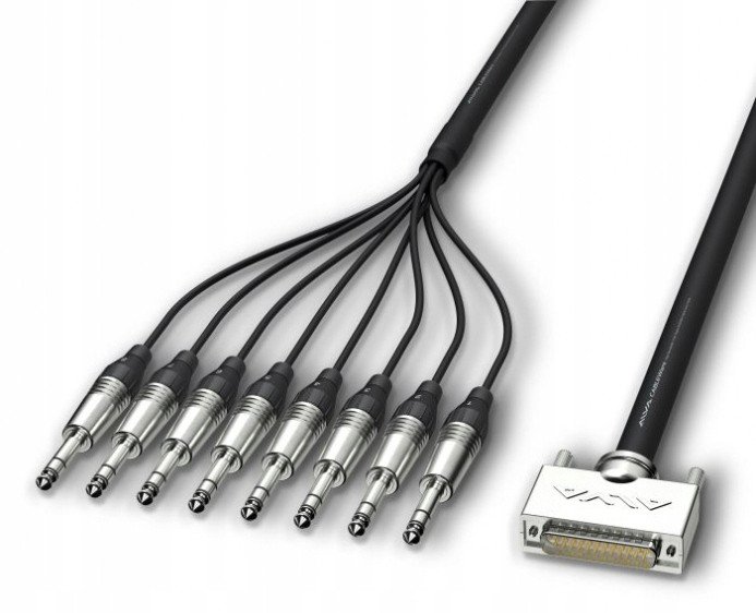 Kabllo audio Alva Analog Multi Core, 6.5', D Sub25 në 8x TRS, e zezë