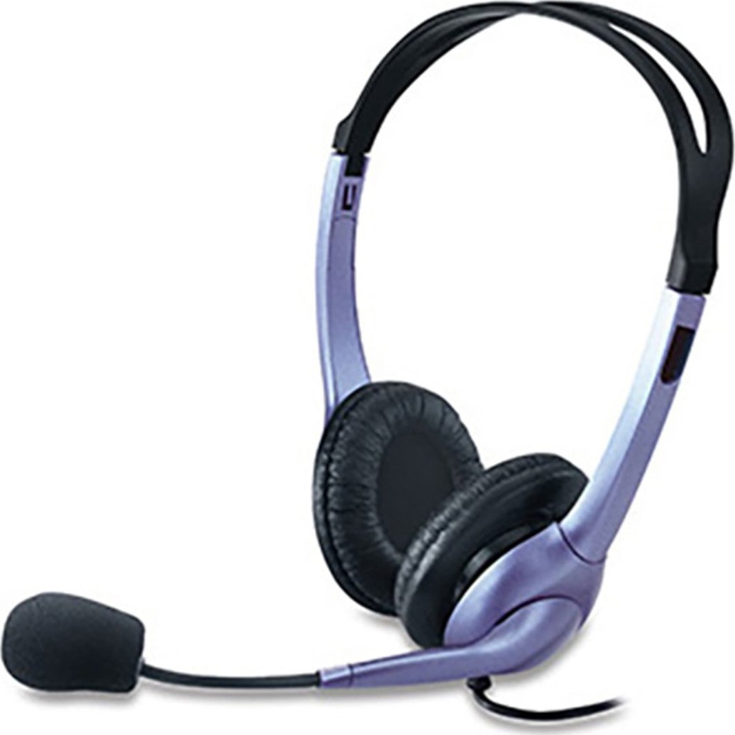 Kufje Genius HS-04S, 1x 3.5 mm jack, të zeza/ argjendë