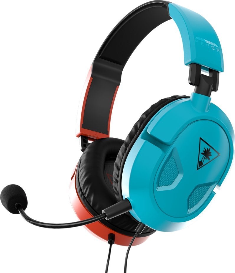 Kufje gaming Turtle Beach Recon 50, me kabllo, mikrofoni i rregullueshëm, blu e kuqe