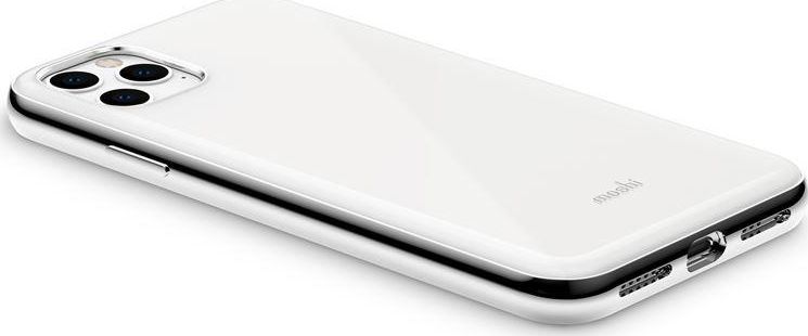 Kuti mbrojtëse Moshi iGlaze për iPhone 11 Pro Max, mbrojtje MIL-STD-810G, Pearl White