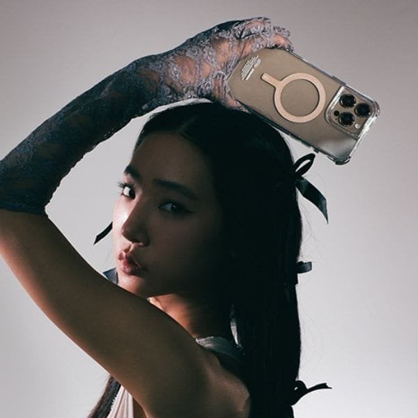 Mbulesë telefoni Skinarma Saido iPhone 16 Pro Max 6.9", magnetike, transparente, ngjyrë champagne