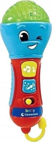 Mikrofon muzikor për fëmijë Clementoni, me tinguj dhe melodi, shumëngjyrësh