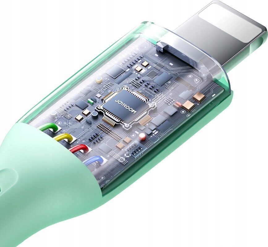 Kabllo karikimi Joyroom Multi-Color Series SA34-AL3, USB A në Lightning, 3A, 1m, rozë