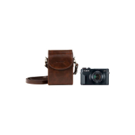 Leather Digital Camera Case Dark Brown