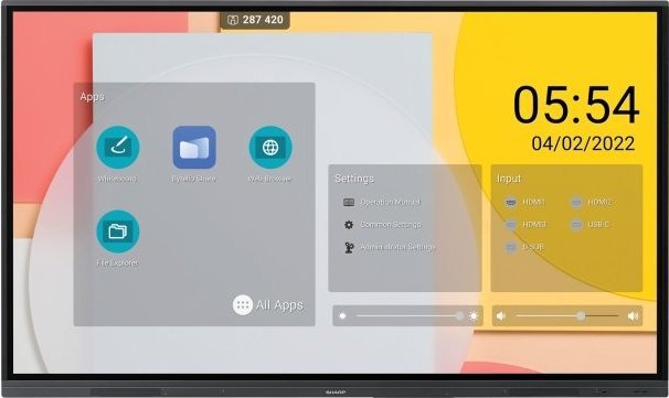 Ekran interaktiv Sharp PN-L752B, 75", 4K UHD, i zi