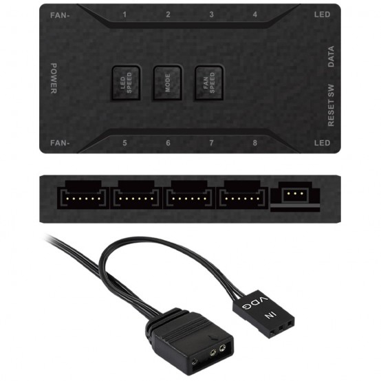 Kasa gaming Aqirys Arcturus Pro, midi tower EATX, ARGB, e zezë