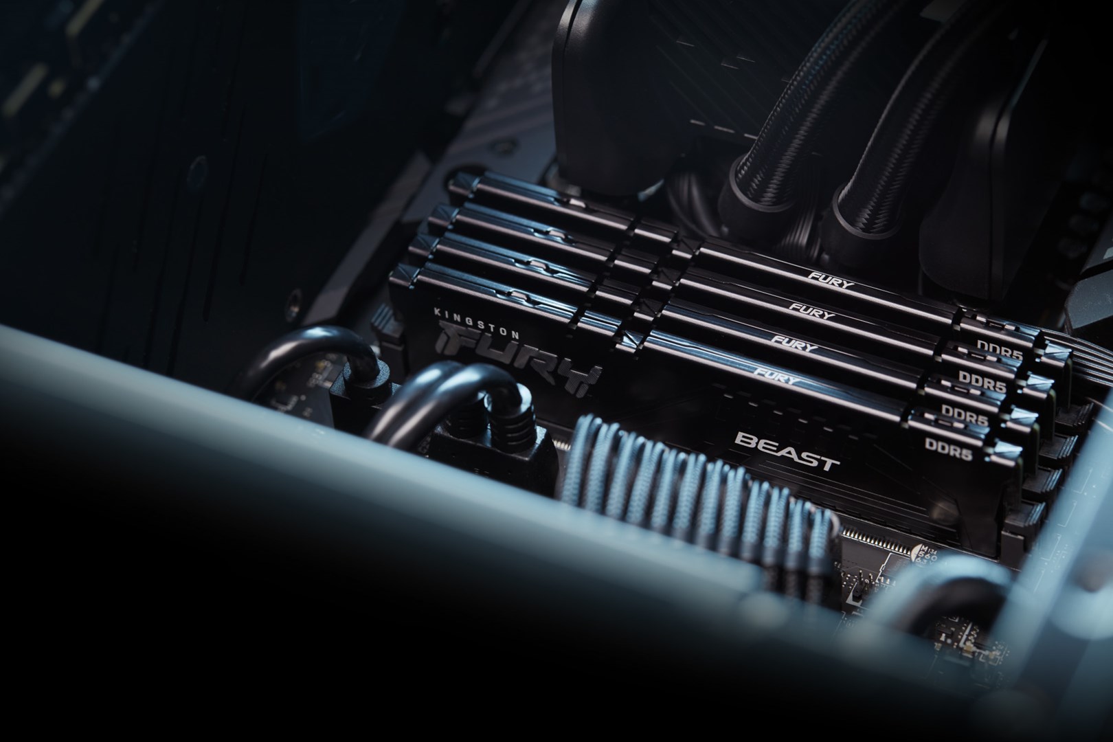 Memorie RAM Kingston Fury Beast, 32GB, DDR5, 6000MHz, DIMM, e zezë