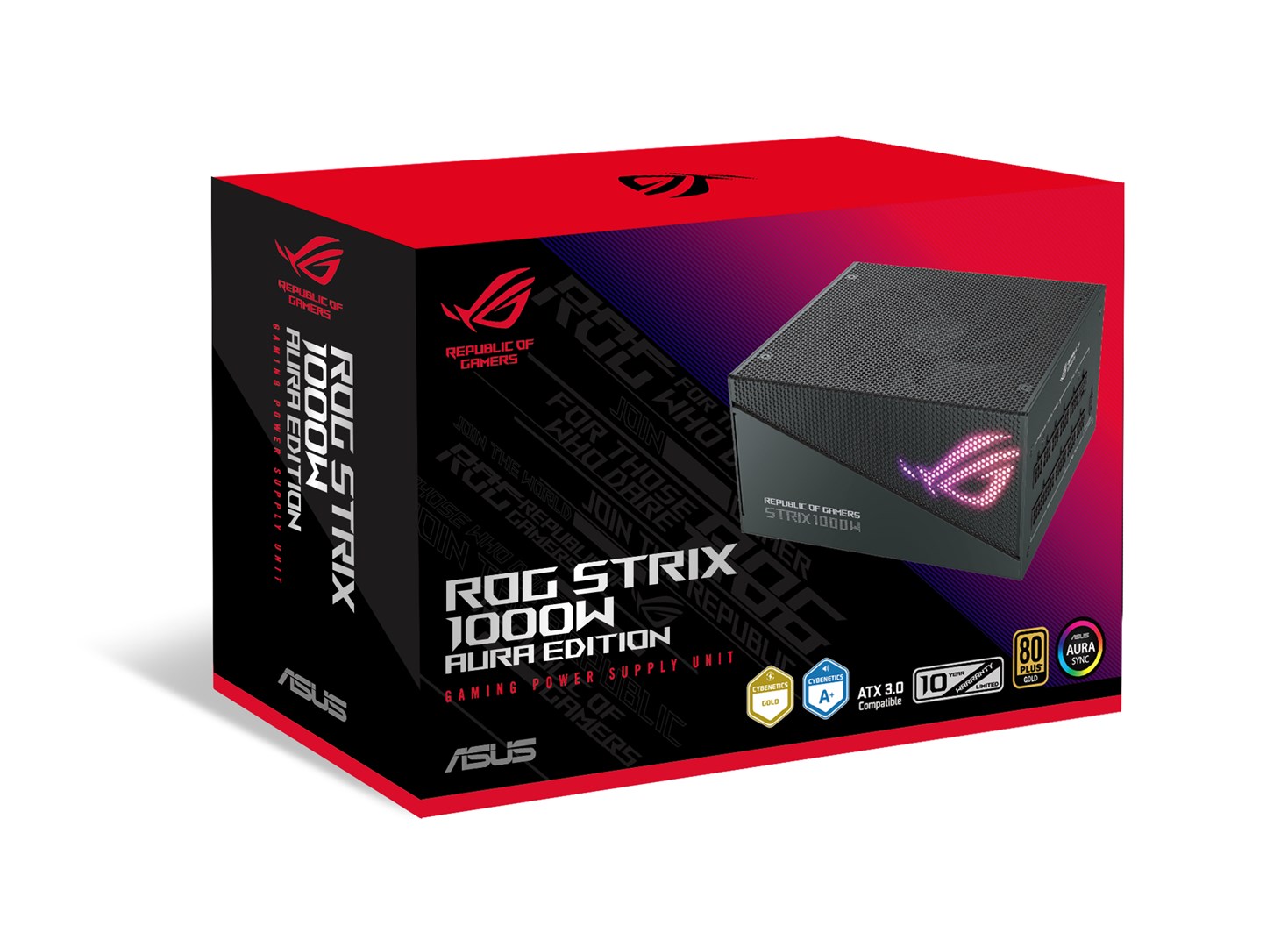 Burim energjie ASUS ROG Strix 1000W Gold Aura Edition, 20+4 pin ATX, 1000 W