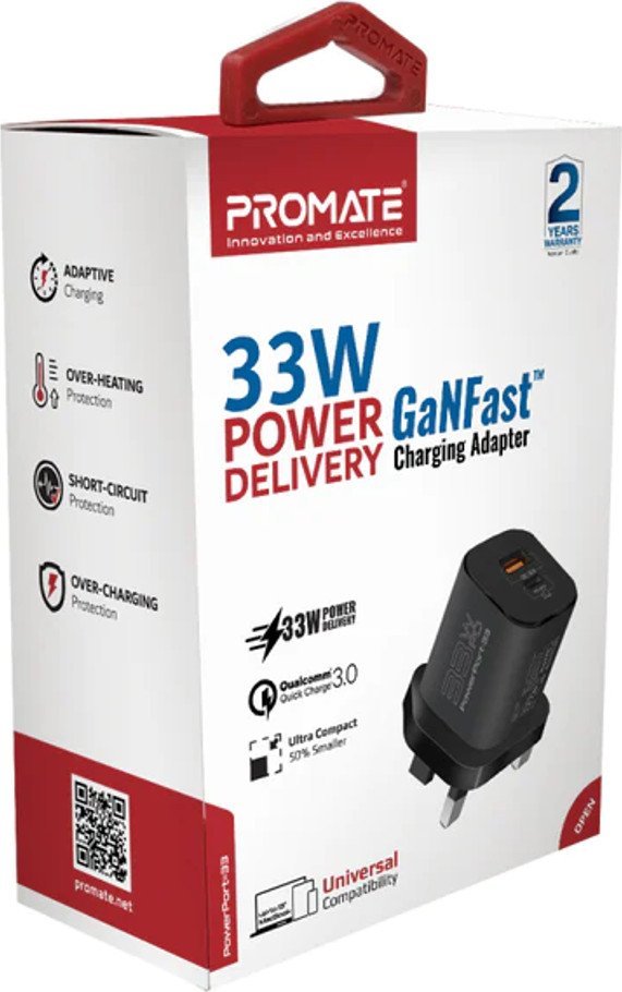 Karikues USB ProMate PowerPort 33W, GaN, karikim i shpejtë, i zi