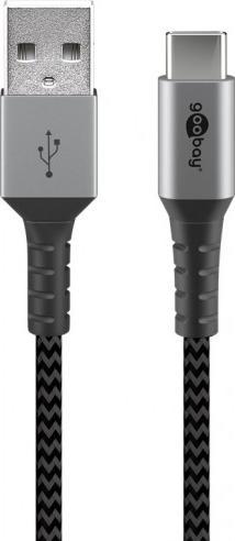 Kabllo Goobay USB A - USB C, 1m, e hirtë