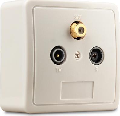 Prizë kaluese Axing SOCKET SSD2-10, RTV SAT, dalje SAT e pozgëzuar