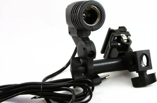 Mbajtëse ndriçimi MASSA Single, E27, për blic dhe çadër, e zezë