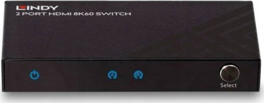 Ndërprerës HDMI Lindy 2 porta, 4K 60Hz, i zi
