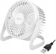 Ventilator USB LogiLink, 12.7cm, i bardhë
