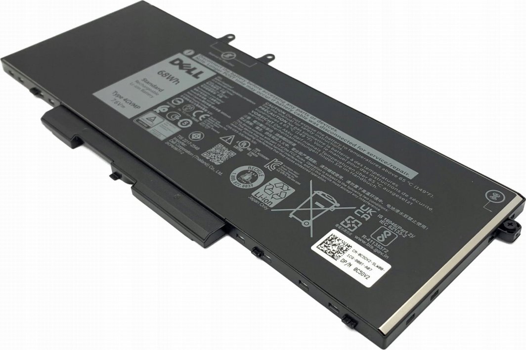 Bateri për laptop Dell 4C, 68WHr, Li-Ion, e zezë