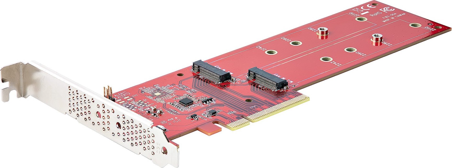 Kartë zgjeruese StarTech Dual M.2, PCIe 4.0 x8/x16, për SSD NVMe dhe AHCI, e zezë