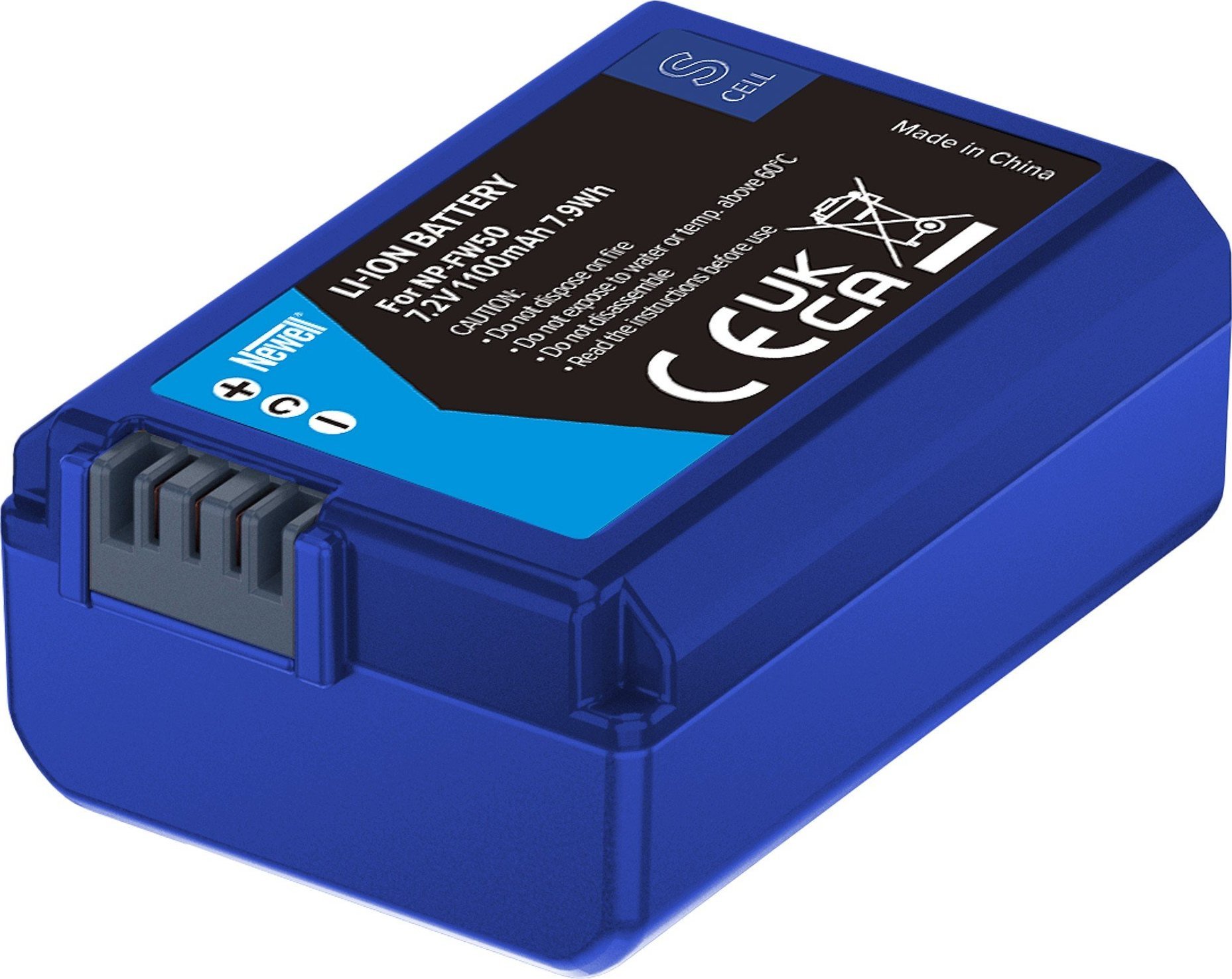 Bateri Newell SupraCell Protect NP-FW50, zëvendësuese për Sony, Li-ion, blu