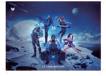 Mousepad lojrash Acer Predator M, madhësia M, i zi