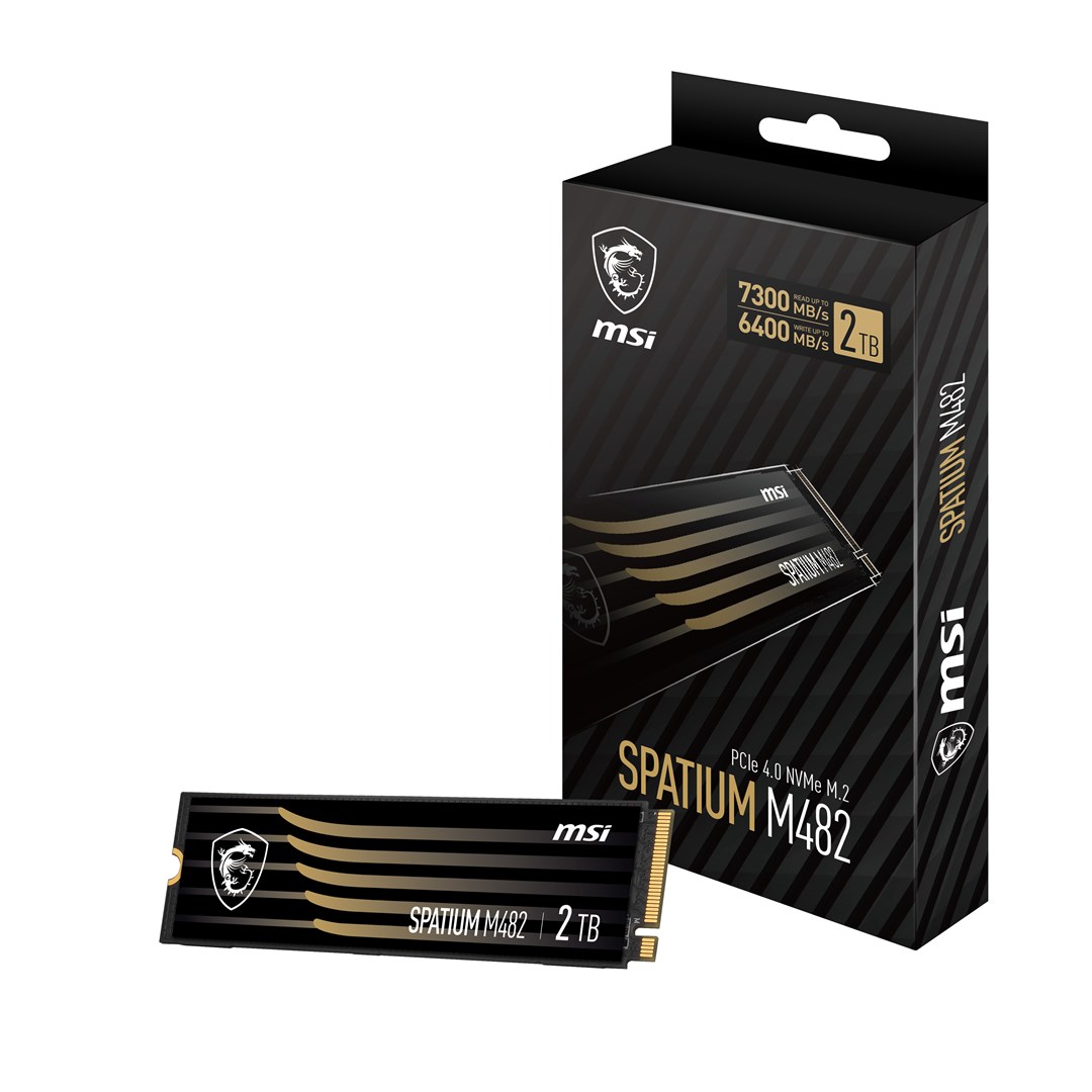 Диск SSD MSI SPATIUM M482, 2TB, PCIe 4.0 NVMe, црн