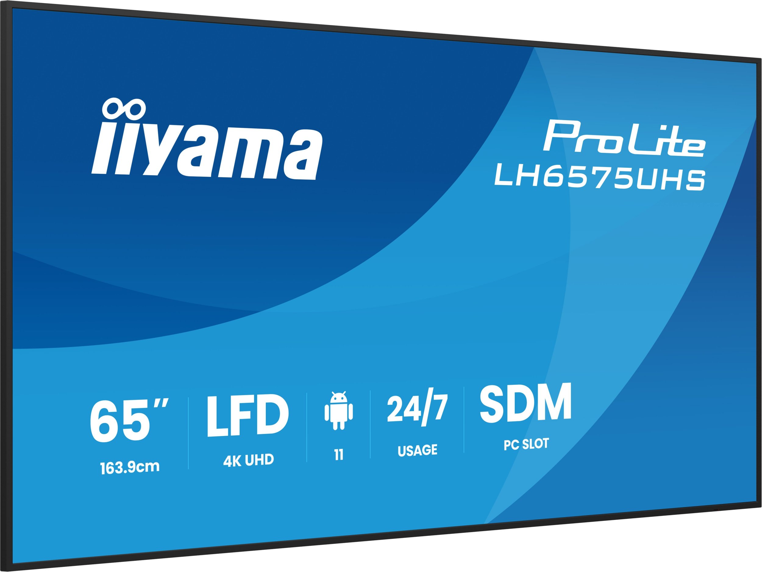 Ekran profesional Iiyama LH6575UHS-B2AG, 65", 4K Ultra HD, Wi-Fi, i zi