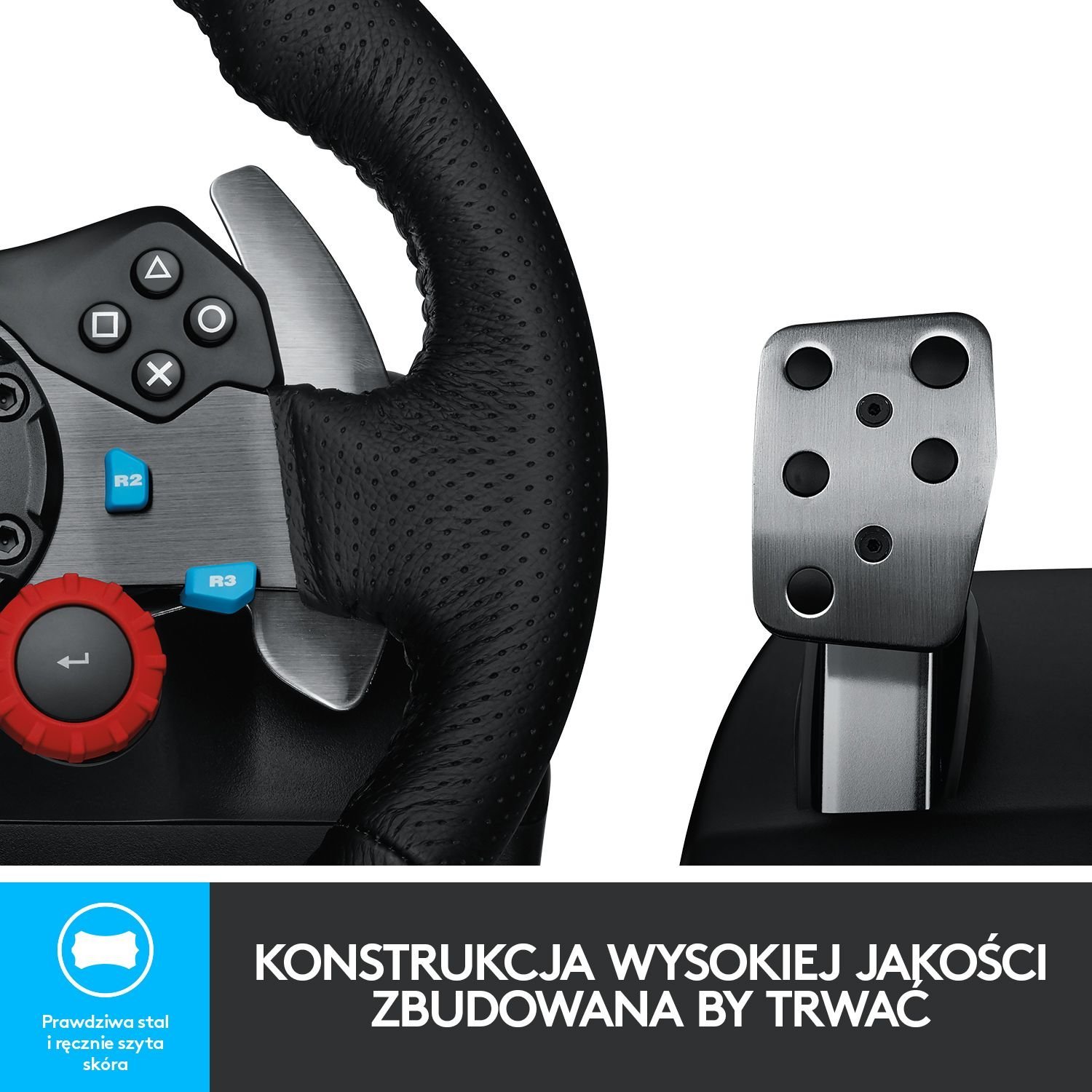 Set timon lojërash Logitech G29 Driving Force me shifter G29 G920, timon garash me pedale, i zi