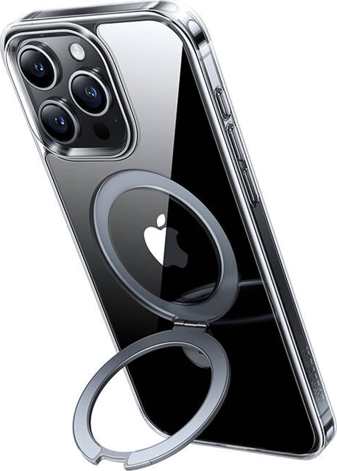 Rast telefoni Torras UPRO Ostand Clear për iPhone 15 Pro, magnetik, me stendë, transparent