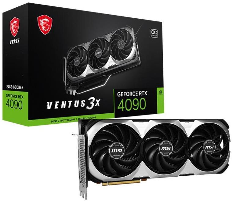 Kartë grafike MSI GeForce RTX 4090 VENTUS 3X OC, 24GB GDDR6X, 384 bit, gri