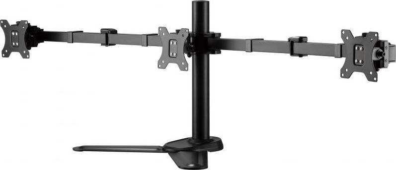 Stativ tavoline për monitorë 650125, për 3 monitorë 17"-27", gas spring, i zi
