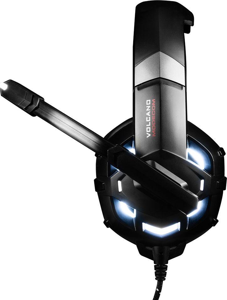 Kufje MODECOM Volcano MC-849 Shield 2 (S-MC-849-SHIELD2), Mini Jack 3.5 mm Usb, 2.2 m, e zezë