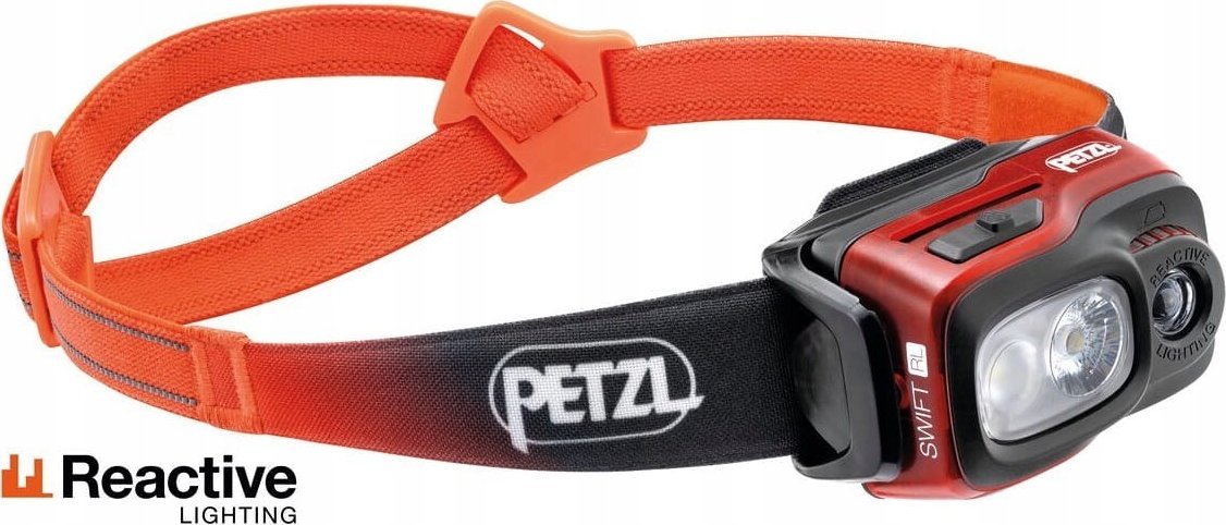 Llambë koke Petzl Swift RL, 1100 lumene, me bateri të rikarikueshme, portokalli