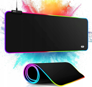 Mousepad gaming Mozos GAMING MP L, i madh, me ndriçim, i zi
