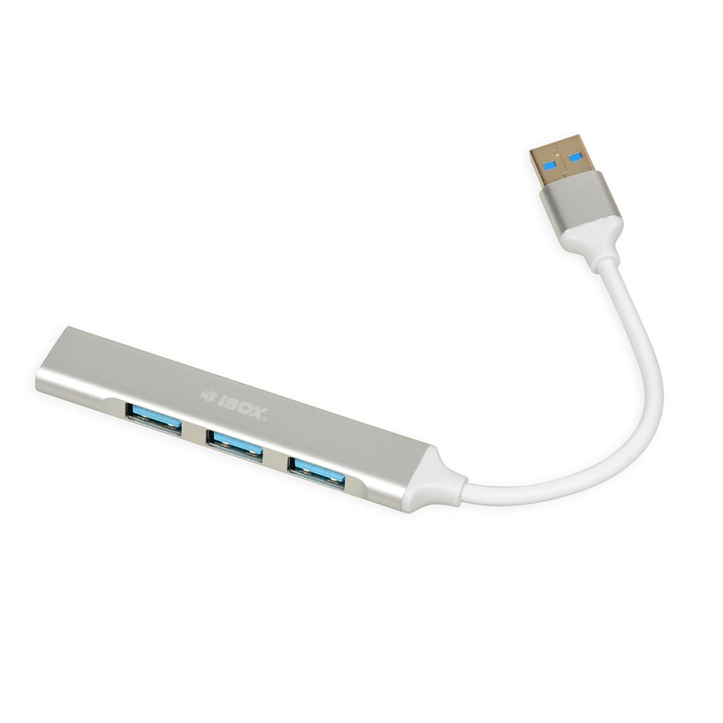 USB Hub iBOX IUH3FAS, 1x USB 3.0 + 3x USB 2.0, i argjendtë