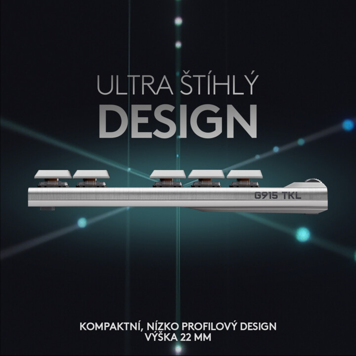 Tastierë Logitech G915 TKL Lightspeed, GL Tactile, US, e argjendtë