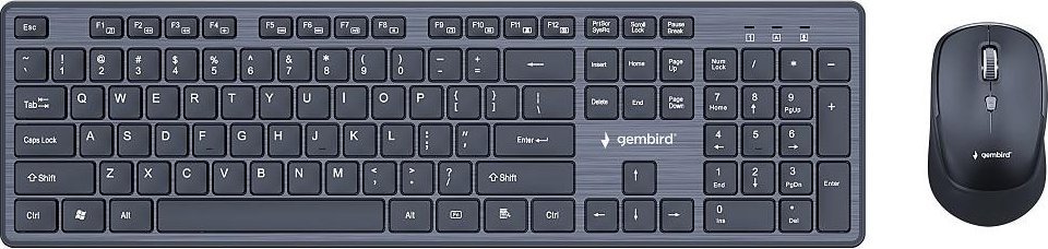 Gembird KBS-WCH-04 безжична тастатура + комплет глушец, црна