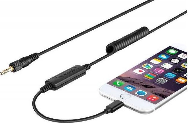 Kabllo audio Saramonic LC-C35, mini Jack TRS 3.5mm, Lightning, e zezë