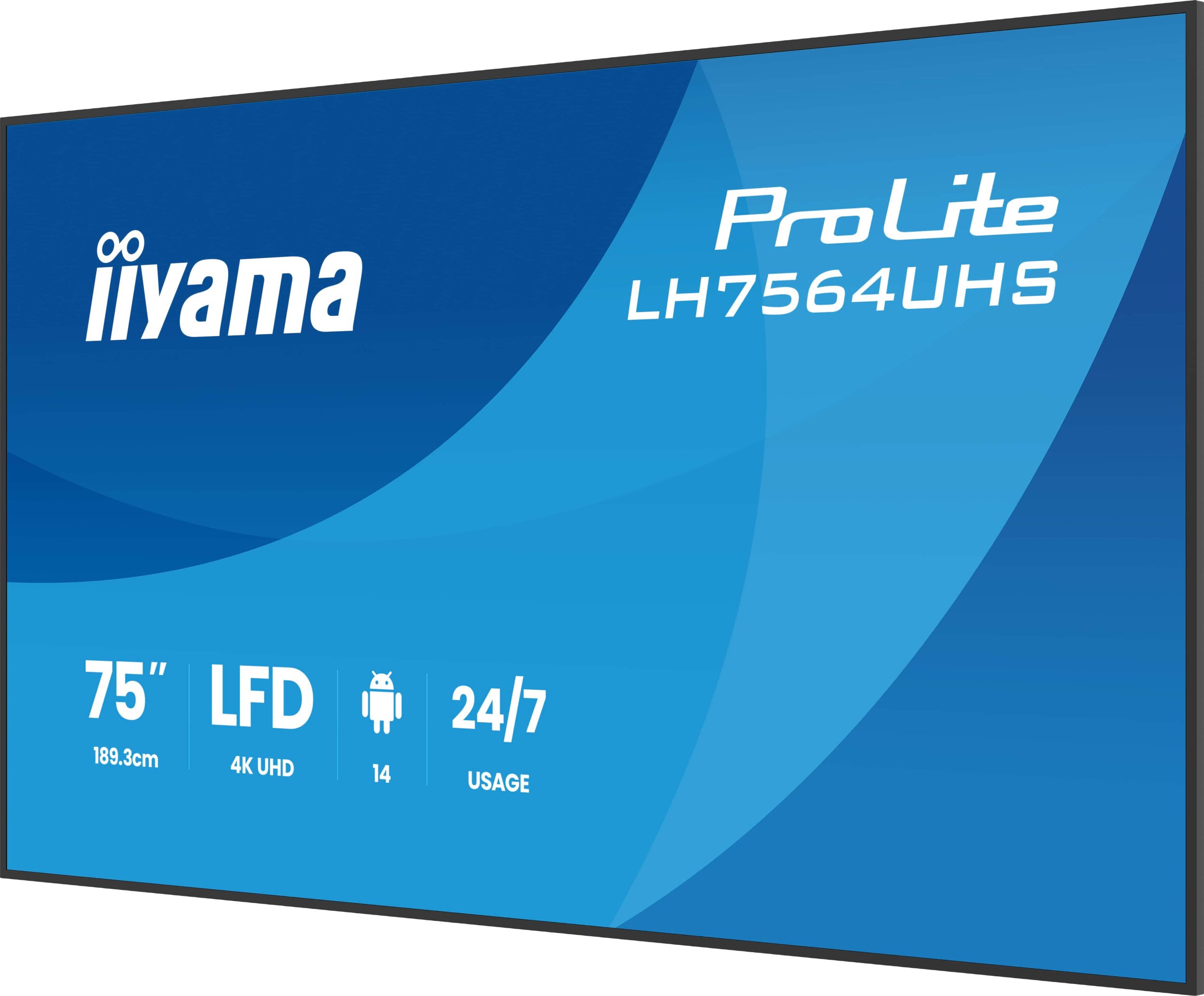 Ekran digital signage Iiyama LH7564UHS-B1AG, 75", 4K UHD, 500 cd/m², i zi