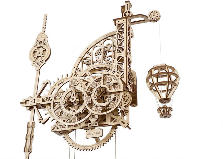 Комплет UGEARS - Аеро часовник, механички, дрвен