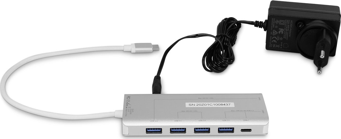 USB hub LMP LMP-USBC-UHUB, 3x USB-C, 4x USB-A 3.0, argjend