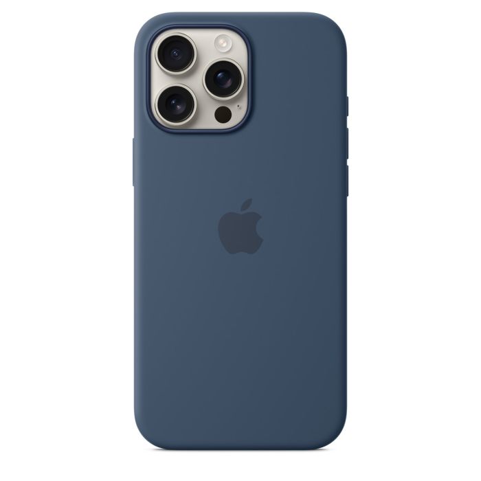 Apple iPhone 16 Pro Max Silicone Case with MagSafe, Denim