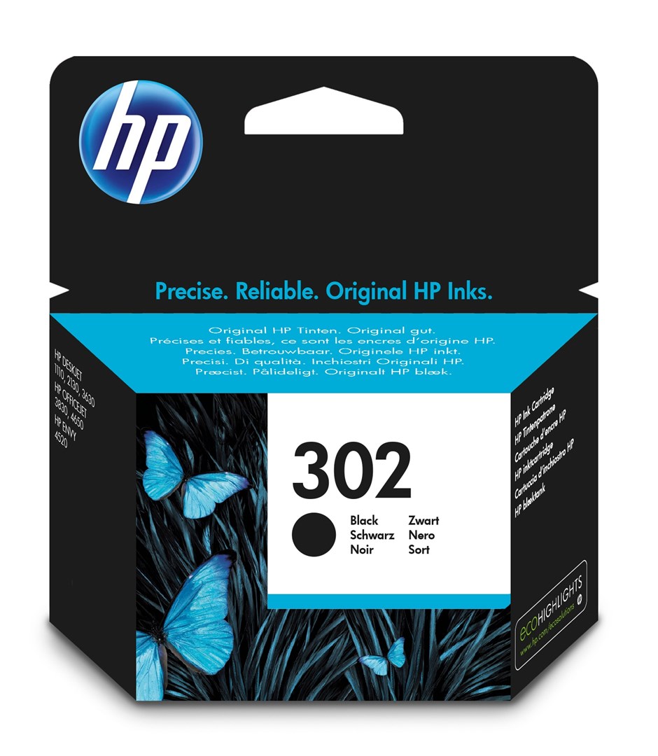 Ngjyrë për printer HP 302, 5.5 ml, e zezë