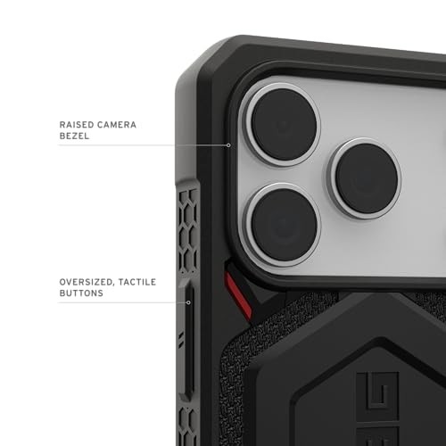 Заштитна футрола UAG Monarch Pro за Ајфон 17 Про, МагСејф, Кевлар, црна