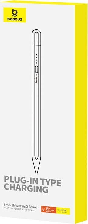 Stilolaps aktiv për tablet Baseus Smooth Writing Series, karikim Lightning, Palm Rejection, i bardhë